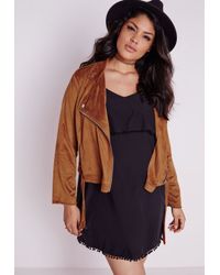 plus size suede biker jacket
