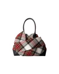 Vivienne Westwood Red Wrapped Plaid Handbag