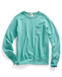 Todd Snyder | Blue Pocket Sweatshirt In Aquamarine for Men | Lyst