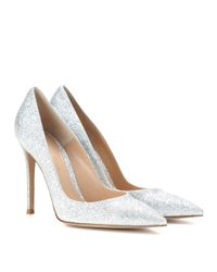 Gianvito Rossi Metallic Glitter Pumps