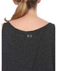 Under Armour | Black Cotton Blend Power Up Tank Top | Lyst
