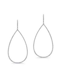 Anne Sisteron - Metallic 14kt White Gold Diamond Large Open Pear Earrings - Lyst
