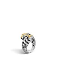 John Hardy | Blue Legends Macan Double Head Ring | Lyst