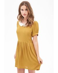 yellow collared dress