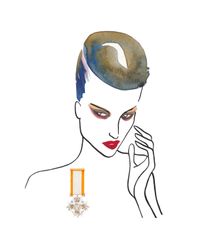 Shourouk - Orange Medal Brooch - Lyst