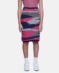 Sibling Green Destroyed Camo Pencil Skirt