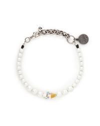 Venessa Arizaga | White 'game Of Cones Pearl' Bracelet | Lyst