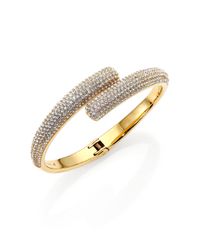 Michael Kors | Metallic Brilliance Statement Pave Bypass Bracelet/Goldtone | Lyst