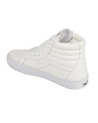 high top white leather vans