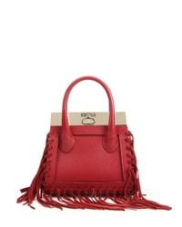 Dee Ocleppo | Red Roma Mini Convertible Fringed Leather & Suede Tote | Lyst
