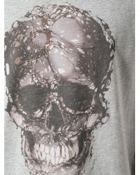 Alexander McQueen | Gray Victorian Skull T-Shirt for Men | Lyst