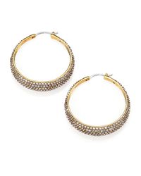 Michael Kors | Metallic Brilliance Statement PavÉ Hoop Earrings/1.5 | Lyst