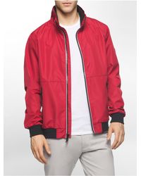 calvin klein red jacket mens