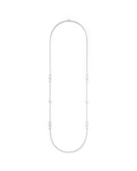 CZ by Kenneth Jay Lane | Metallic Oval Cut Cubic Zirconia Station Necklace | Lyst