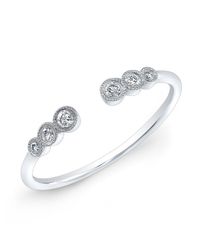 Anne Sisteron - 14kt White Gold Open Bezel Set Diamond Ring - Lyst
