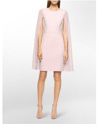 calvin klein caped sheath dress