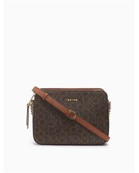 calvin klein hayden saffiano leather chain crossbody