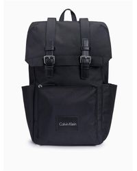 CALVIN KLEIN 205W39NYC Coated Twill Logo Flap Backpack in ...