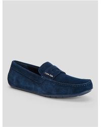 calvin klein blue loafers