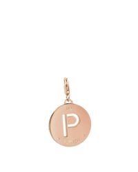 Fendi Metallic Gold "p" Pendant