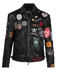 dsquared2 leather biker jacket