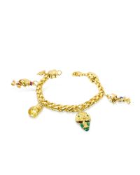 Just Cavalli | Metallic Funny Collection Gold Plated Charm Bracelet | Lyst