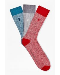 French Connection | Green David 3pk Cotton Socks for Men | Lyst