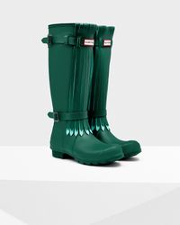 hunter boots with fringe