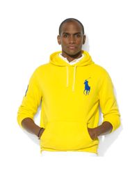 Ralph Lauren Big Pony Beach Fleece Pullover Hoodie in University Yellow ( Yellow) for Men - Lyst