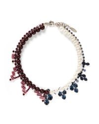 Joomi Lim | Multicolor Crystal Faux Pearl Double Strand Necklace | Lyst