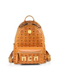 MCM | Brown Visetos Stark Monogram Backpack for Men | Lyst