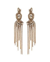 Erickson Beamon | Metallic 'young And Innocent' Crystal Fringe Earrings | Lyst