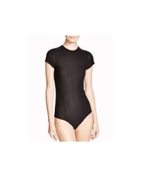 Free People | Black Nbd Short Sleeve Bodysuit | Lyst