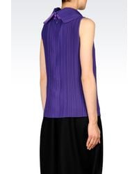 Emporio Armani | Purple Sleeveless Top | Lyst