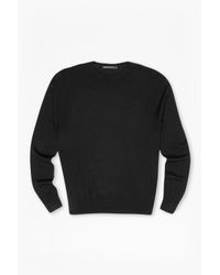 French Connection | Black Merino Basics Wool Jumper for Men | Lyst