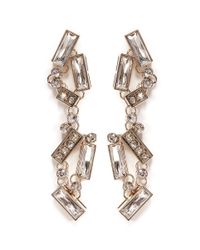 St. John | Metallic Abstract Drop Earrings | Lyst
