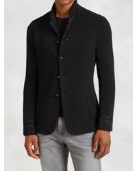 John Varvatos | Black Cotton Admiral Jacket for Men | Lyst