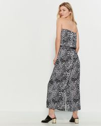 Blue Island Black Animal Print Jumpsuit