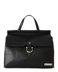 Tahari Black Glamper Convertible Satchel