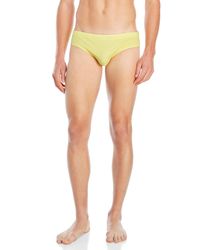 Just Cavalli Yellow Cactus Logo Swim Briefs for men