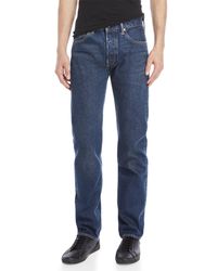 Levi's Blue 501 Straight Leg Jeans for men