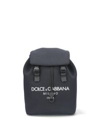 Dolce & Gabbana Black Logo Foldover Backpack for men