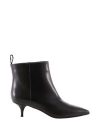 patent leather kitten heel boots