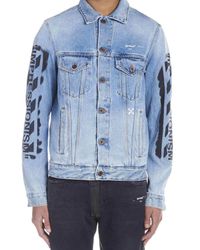 off white impressionism denim jacket
