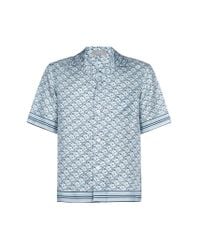 Dior Silk Dior Oblique Pixel Hawaiian Shirt in Blue for Men | Lyst UK