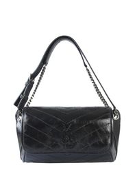 Saint Laurent Black Niki Medium Logo Monogram Belt Bag