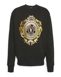 versace jeans crew neck sweatshirt black