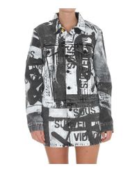 off white multicolor denim jacket