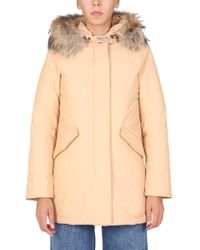womens hooded parka fur trim