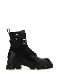 combat boots prada